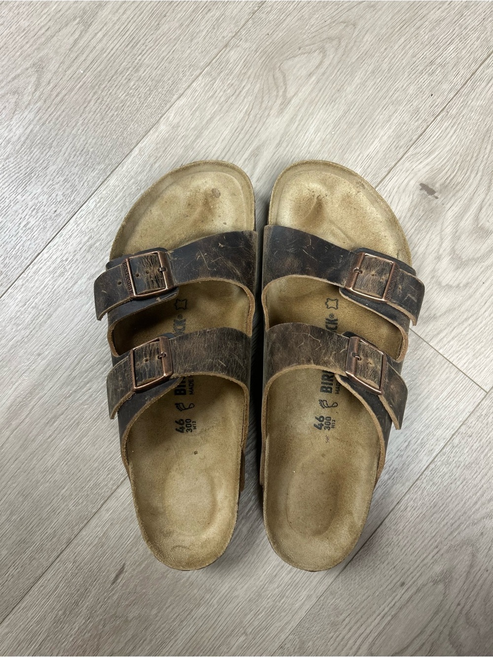 Birkenstock Arizona Brown Habana Oiled Leather Sandals